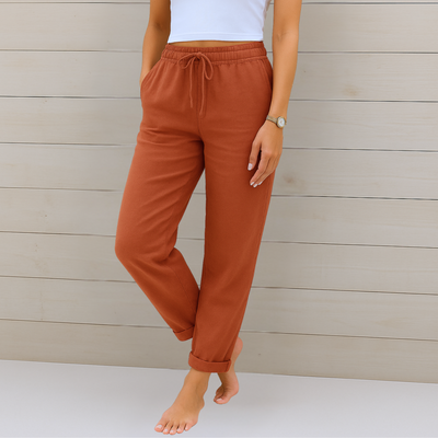 Vivianne – Pantalon en lin extensible et respirant de qualité supérieure